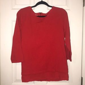 Talbots: Red 3/4 sleeve